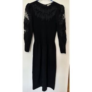Pat Sandler for Wellmore Black Vintage Dress Size 8